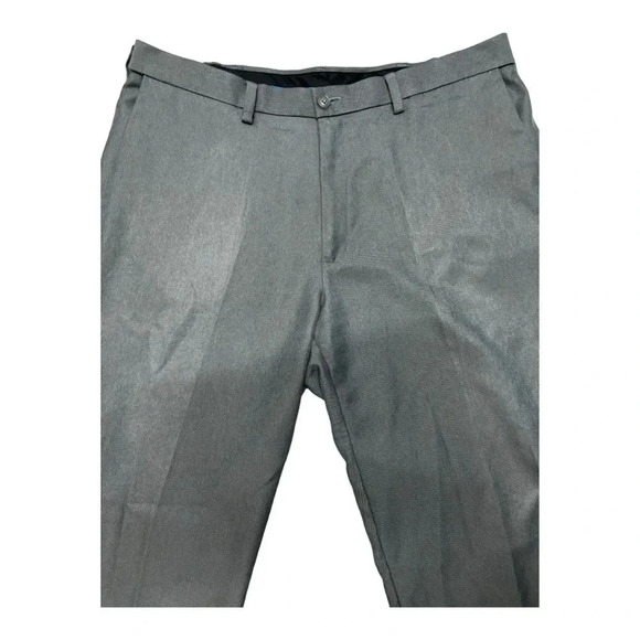 Haggar Gray Men’s Dress Pants 36x29 Polyester Blend - Picture 2 of 14